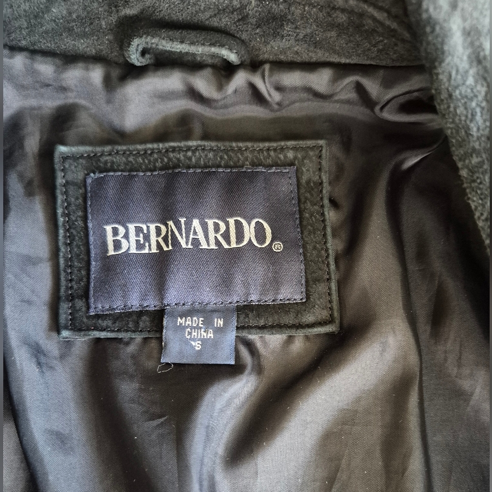 Bernardo Charcoal Suede Coat - Picture 4 of 9